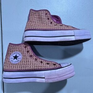 Converse Chuck Taylor All Star Crochet High Top Women's Size 7 Purple 571917C